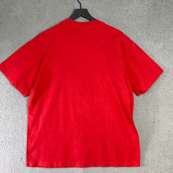Vintage 90s‎ Christmas Graphic T-Shirt Red Unisex XL All Strung Out - Picture 9 of 9